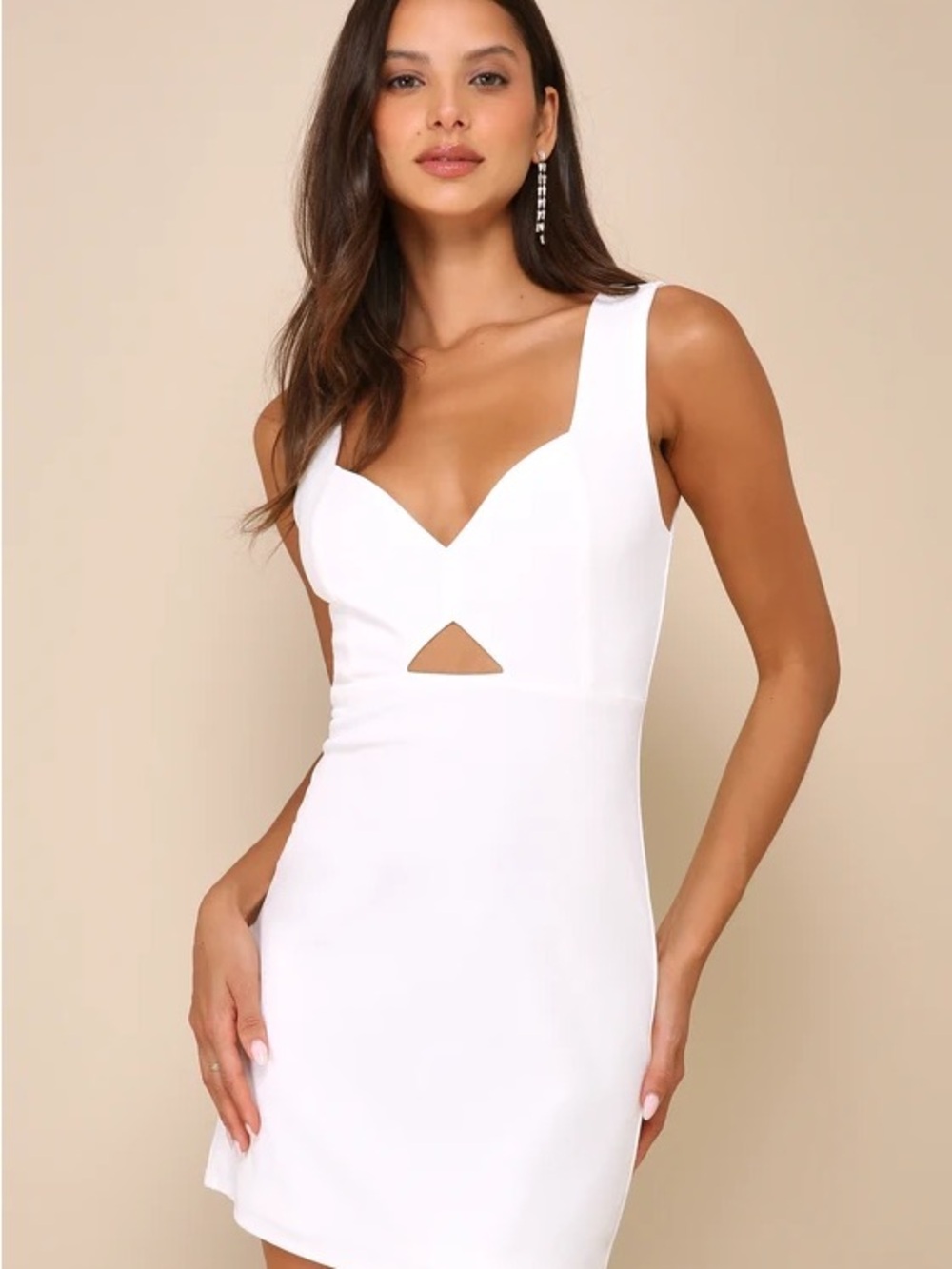 Lulu's White Cutout Bodycon Mini Dress